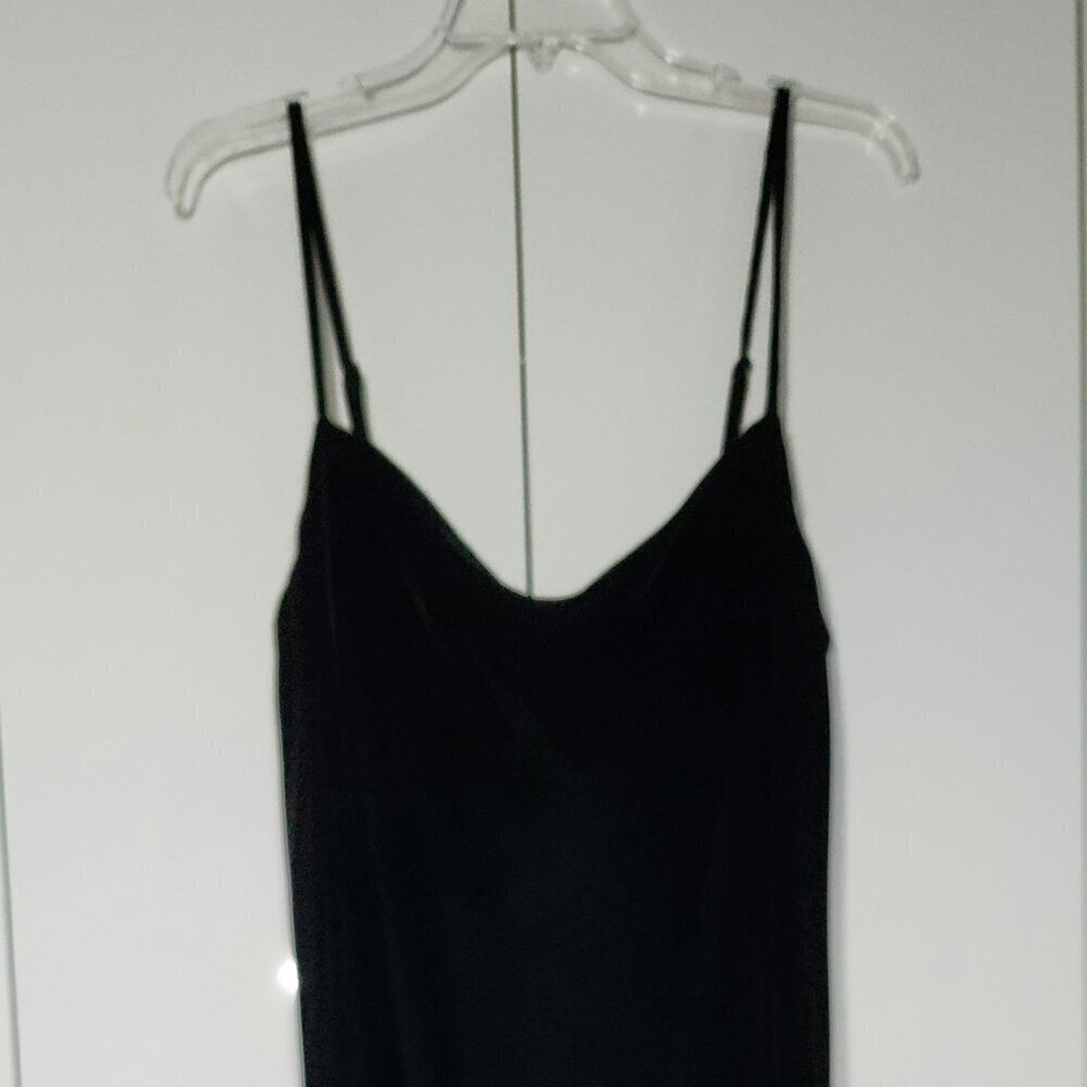 Zara Event Black Long Velvet Dress Size M - Picture 2 of 2